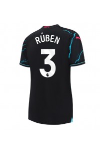 Fotbalové Dres Manchester City Ruben Dias #3 Dámské Třetí Oblečení 2023-24 Krátký Rukáv